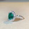 Anillo de plata esterlina S925 paraiba huevo de paloma femenino HW con plano para anillo Europa y Estados Unidos lujo transfronterizo al por mayor