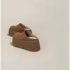 Sandálias Birkenstock com Solado Grosso para Aumentar a Altura, Forro de Lã, Mules Slip-On Fechados na Ponta para Mulheres, Novo Estilo Outono/Inverno 2025