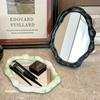Espejo de Maquillaje Estilo Nórdico Ins Fengyunduo Alto Valor de Belleza Portátil de Escritorio Espejo de Princesa Espejo de Pared Espejo de Tocador de Celebridad de Internet Bandeja