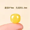 Cuentas de ámbar natural, cuentas sueltas, cuentas individuales para accesorios de pulsera DIY, cuentas de pulsera de ámbar viejo amarillo aceite de pollo semiacabadas
