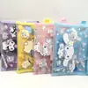 Sanrio Family Papelaria Fofa Cinnamoroll, My Melody, Pompompurin, Kuromi Bolsa com Zíper Conjunto de Lápis e Caderno