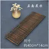 Laca Retro Balsa de Bambú Portavasos de Bambú Posavasos de Té Japonés Bandeja de Té Base Aislante Estante de Té Creativo Accesorios para Ceremonia de Té Kung Fu