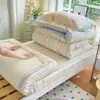 Juego de ropa de cama de tres piezas para dormitorio universitario de algodón, algodón puro, nuevo modelo 2026, sábana individual y funda de edredón, apto para todas las estaciones