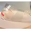 Casco de Motocicleta Negro con Lente Grande Color Té Negro con Recubrimiento Plateado, Accesorios Coloridos para Motocicleta para Montar, Unisex, Visión Nocturna, Transmite Luz