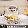 Estante de Almacenamiento Transfronterizo Cesta de Frutas Doble Capa Cesta de Almacenamiento Multifuncional Almacenamiento de Snacks Fruta Cesta de Almacenamiento de Tres Capas Comercio Exterior