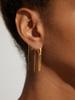 Latón baño de oro real Cruz europea y americana superventas cadena de línea de oreja con borla larga súper de hada traje de pendientes de moda para mujer