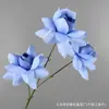 Rosa de Burbuja Artificial de Rosa de Pétalo Plegable de 3 Cabezas para Decoración y Arreglo de Bodas, Salones, Hogares y Hoteles