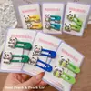 HD7416A02 Lindo Panda Estilo Coreano Pinza para el Cabello Pinza para Flequillo Lateral Pasador de Ocho Vías Pin BB Pasador Accesorio para el Cabello para Mujeres