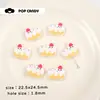 Casa de Manzana Linda de Acrílico Pastel Doble Cara Relieve con Cuentas Accesorios DIY Hecho a Mano Casero Colgante Joyería Cuentas Sueltas