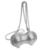 Mini Bolso Pequeño de Metal 2026 Moda Trendy Europea y Americana Diseño Personalizado Ins Girl Bolso Cruzado de Hombro con Cadena