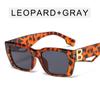 Gafas de Sol Personalizadas con Montura Cuadrada en Forma de B para Mujer, Gafas de Sol Modernas Nuevas Europeas y Americanas para Mujer, Patillas Recortadas Modernas Transfronterizas