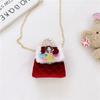 Nova bolsa infantil de inverno com acessórios de pérola, bolsa de princesa, porta-moedas festivo de Ano Novo para meninas, bolsa transversal