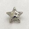 Botão de metal estrela de cinco pontas incrustado com diamante fivela costurada à mão casaco terno jaqueta suéter camisa estilo Chanel botão decorativo
