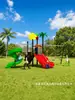 Grande escorregador combinado infantil para exterior, equipamento de playground para jardim de infância com balanço, escorregador de plástico, brinquedo para exterior