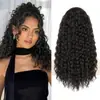 Exportación Africana Cabello Largo Rizado Químico Profundamente Ondulado Cola de Caballo Natural con Cordón Peluca de Cola de Caballo Lista para la Venta al por Mayor