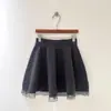 Falda Plisada de Punto con Encaje para Mujer, Nuevo Estilo Otoño e Invierno 2026, Cintura Alta, Adelgazante, Falda Corta Casual de Corte A para Figuras Pequeñas