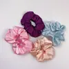 Elástico de Cabelo de Seda Estilo Coreano Scrunchie de Cetim Cor Sólida Cetim Tendência Simples Acessório de Cabelo Falso Seda Elástico de Cabelo Atacado