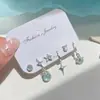 Set de Seis Aretes Azules Frescos y Discretos, Diseño Minimalista, Exquisitos y Versátiles Clips para Orejas
