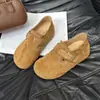 Moda de mujer verano 2026 Zapatos Boken, nuevo estilo con corte profundo y hebilla, aumento interno de altura, decorativos, completamente cerrados, cómodos de poner