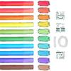 Gises de Colores sin Polvo para Maestros, Gises de Colores Especiales sin Polvo para Dibujar Pizarra Periódico, Gis Blanco