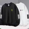 Sudadera de Cuello Redondo para Hombre, Marca de Tendencia Otoñal, Versátil Estampada Holgada de Manga Larga, Atuendo Unisex para Pareja, Top de Estudiante