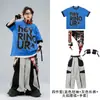 Ropa Moderna Infantil de Street Dance Conjunto de Camiseta Holgada Hip-Hop para Niños Atuendo Elegante Hip-Hop para Actuación en Escenario Infantil