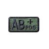 Parche de velcro bordado con el tipo de sangre verde militar, bordado a mano, para bolso de exterior, sello a juego con los tipos de sangre A, AB, OB y POS.