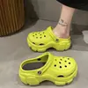 Zapatos de cueva para mujer, pantuflas transpirables DIY para mujer, sandalias de versión coreana, sandalias de suela gruesa antideslizantes, pantuflas de punta cerrada, pantuflas de playa, venta al por mayor