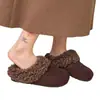La lata ~ Aumentar altura añadir zapatos de pelo de terciopelo para mujer ropa exterior nuevo estilo otoño invierno botas de nieve cálidas suela gruesa Birkenstock puntera cerrada medias zapatillas