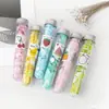 Tubos de álcool em gel descartáveis com tampas de alumínio, flocos de sabão com aroma de frutas, material de papelaria para volta às aulas de estudantes, embalagens portáteis para viagem ao ar livre