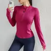 Nova Jaqueta Esportiva Feminina Slimming Transfronteiriça Cardigan com Zíper Alta Elasticidade Confortável Corrida lulu Fitness Yoga