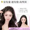 Peluca de diadema con pedrería brillante integrada, accesorio para el cabello trenzado de espina de pez para cubrir la línea del cabello y aumentar el volumen del cabello