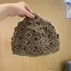 Gorro Hecho a Mano de Ganchillo Doble Capa Estilo Japonés Mohair Moda para Mujer Otoño e Invierno Versión Coreana Gorro Tejido de Celebridad de Internet de Moda