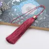 Borla de seda de hielo borla accesorios DIY nudo chino marcapáginas bolsita cordón para ventilador de coche decoraciones de borla