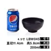 Louça de melamina estilo japonês tigela preta para cozinhar tigela criativa para tempero de hot pot tigela com pauzinhos de plástico tigela para arroz de fast food tigela pequena para sopa