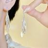 Nuevos Pendientes de Hilo para Oreja con Alas de Libélula para Mujer, Elegantes Pendientes Largos con Borlas, Alto Sentido, Accesorios para Orejas Delgados de Moda, Tendencia