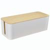 Caja de Almacenamiento de Plástico con Tapa Organizador de Escritorio para Cables de Datos de Carga Ocultos Teléfono Móvil Computadora Tableta Regleta