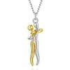 Moda Retrô Transfronteiriça Europeia e Americana Banhado a Cobre Bicolor com Zircônia Pulseira Luxo Leve Feminina Combina com Tudo Pulseira High-end