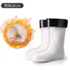 Botas de lluvia largas de invierno con cubierta de algodón ligeras cálidas Zapatos de agua altos para hombre con cubierta de terciopelo forro forrado de felpa cubierta para el pie para botas de lluvia