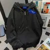Sudadera con capucha gruesa, forro polar, diseño único, versátil, para mujer, Otoño e Invierno 2025, cárdigan chaqueta de punto largo, holgado, moderno