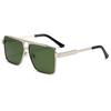 2223 liquidación montura generosa doble barra metal gafas de sol gafas de sol hombres y mujeres gafas Amazon al por mayor retro alto sentido