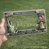 Nuevo marco de matrícula creativo de metal transfronterizo en homenaje a los veteranos para colección conmemorativa y decoración