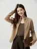 Estilo Old Money~ Cuello Alto Cremallera Doble Cardigan de Cachemir para Mujer Textura de Punto Trenzado Prendas de Punto Capa Base Engrosada Ropa de Abrigo
