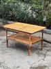 Mesa de Centro de Bambú, Mesa Pequeña de Té para Uso Doméstico, Mesa Tatami Simple para Balcón, Mesa Cuadrada de Bambú Estilo Zen, Mesa de Ocio, Mesa de Té