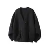 Suéter de Punto Holgado Versátil con Cuello en V Estilo Japonés Perezoso para Hombre, Chaqueta Oversize para Pareja, Nuevo Otoño e Invierno