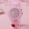 Reloj de muñeca para niños en color gelatina suave, luminoso y colorido, para estudiantes de primaria y secundaria, con dibujos animados, venta al por mayor de fábrica.