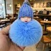 Lindo Peluche de Celebridad de Internet Muñeca Real Durmiendo Llavero Colgante Regalo para Pareja Muñeca Juguete Femenina Decoración para Mochila