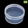 Caja redonda de plástico al por mayor caja de PP tamaño pequeño productos de muestra caja redonda con tapa caja de embalaje transparente caja pequeña 2714