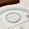 Pulsera Azul Zafiro Marino Hielo Triturado Sal Marina Estilo Hada de Nicho Alto Nivel Pequeña Fresca Elegante Pulsera Versátil para Novia