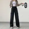Pantalones Jogger Cargo de Estilo Americano de Moda para Mujer, Novedad Otoño 2026, Pantalones de Pierna Ancha, Cintura Alta, Holgados, Adelgazantes, Casuales, Deportivos